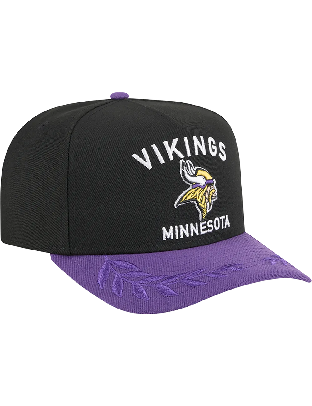 Minnesota Vikings New Era NFL 25 Draft Pre-Curved 9FIFTY A-Frame Snapback Hat - Black
