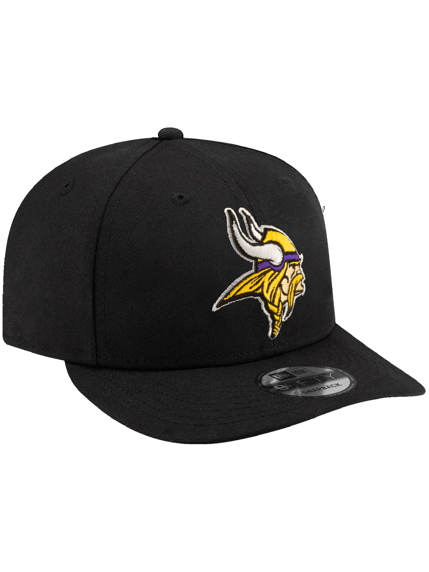 Minnesota Vikings New Era NFL Team 9FIFTY Pre-Curved Snapback Hat - Black