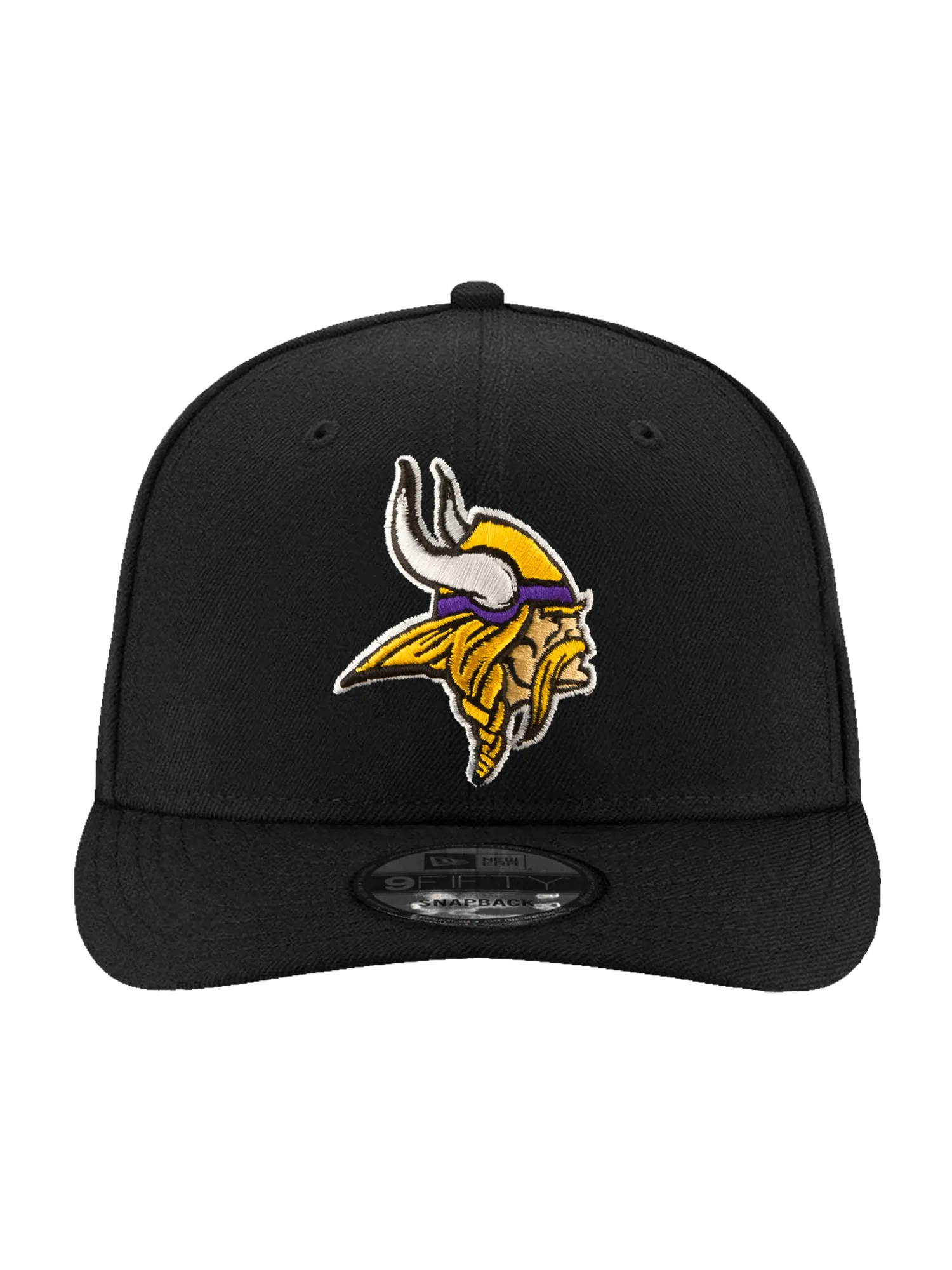Minnesota Vikings New Era NFL Team 9FIFTY Pre-Curved Snapback Hat - Black