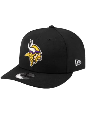 Minnesota Vikings New Era NFL Team 9FIFTY Pre-Curved Snapback Hat - Black