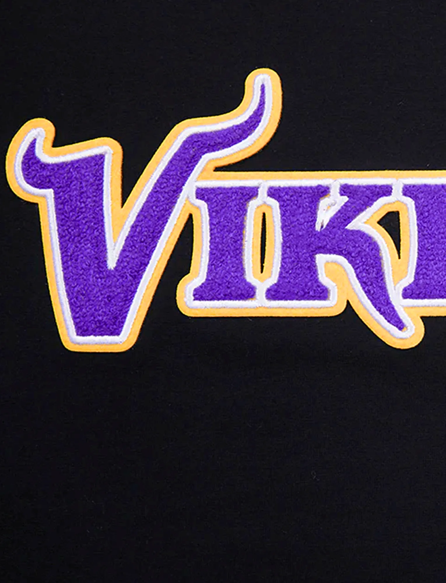 Minnesota Vikings Pro Standard NFL Classic Chenille Flex T-Shirt - Black