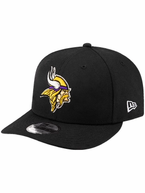 Minnesota Vikings New Era NFL Team 9FIFTY Pre-Curved Snapback Hat - Black