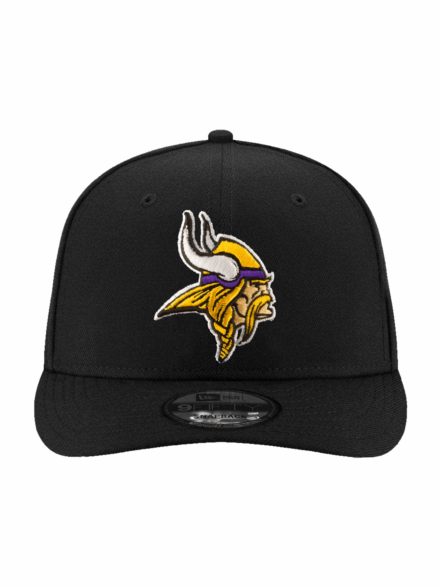 Minnesota Vikings New Era NFL Team 9FIFTY Pre-Curved Snapback Hat - Black