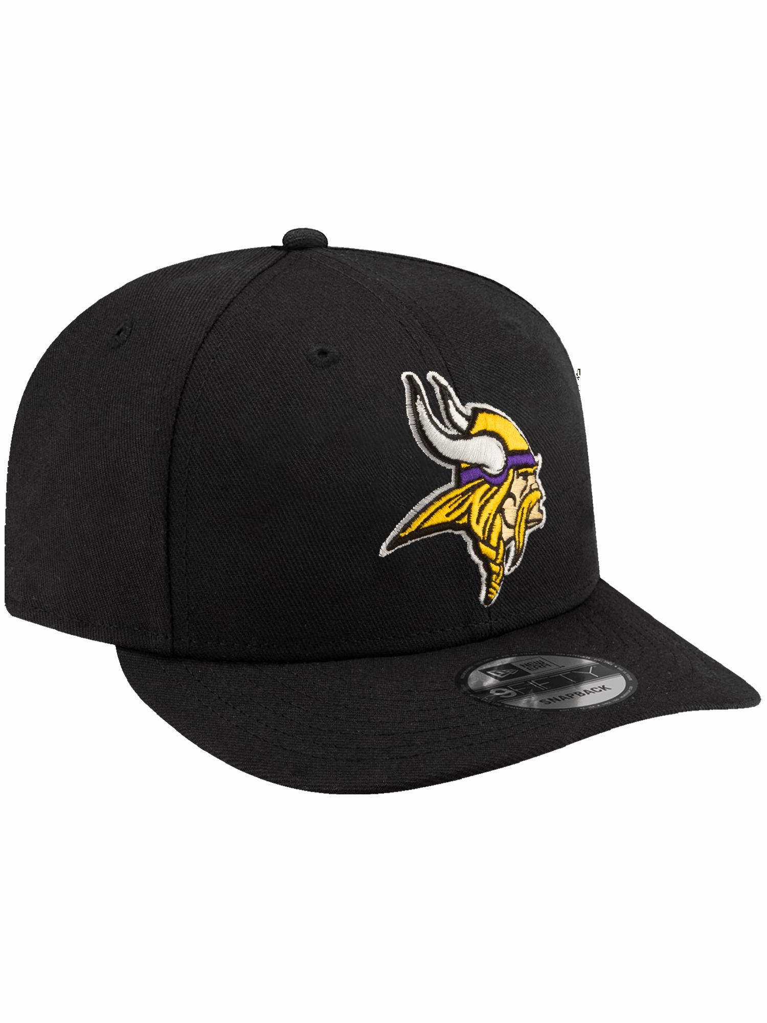Minnesota Vikings New Era NFL Team 9FIFTY Pre-Curved Snapback Hat - Black
