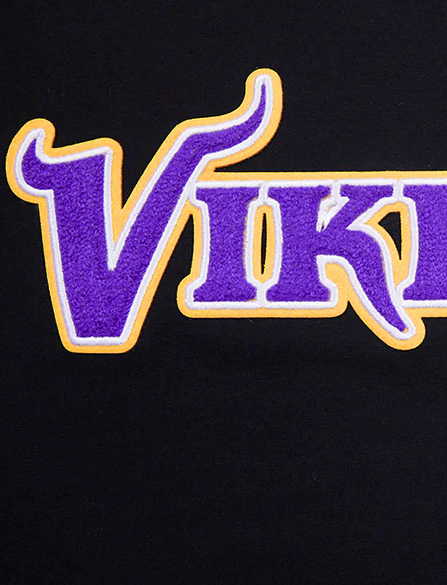 Minnesota Vikings Pro Standard NFL Classic Chenille Flex T-Shirt - Black