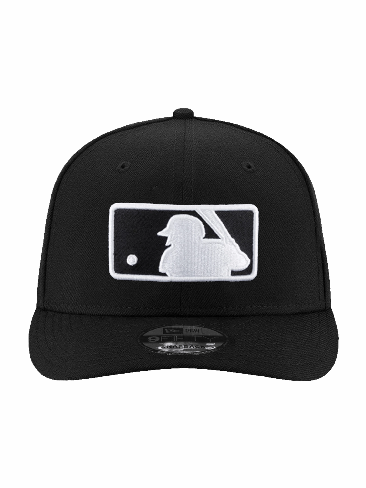 MLB Batterman New Era MLB Black White Pre-Curved 9FIFTY Snapback Hat - Black