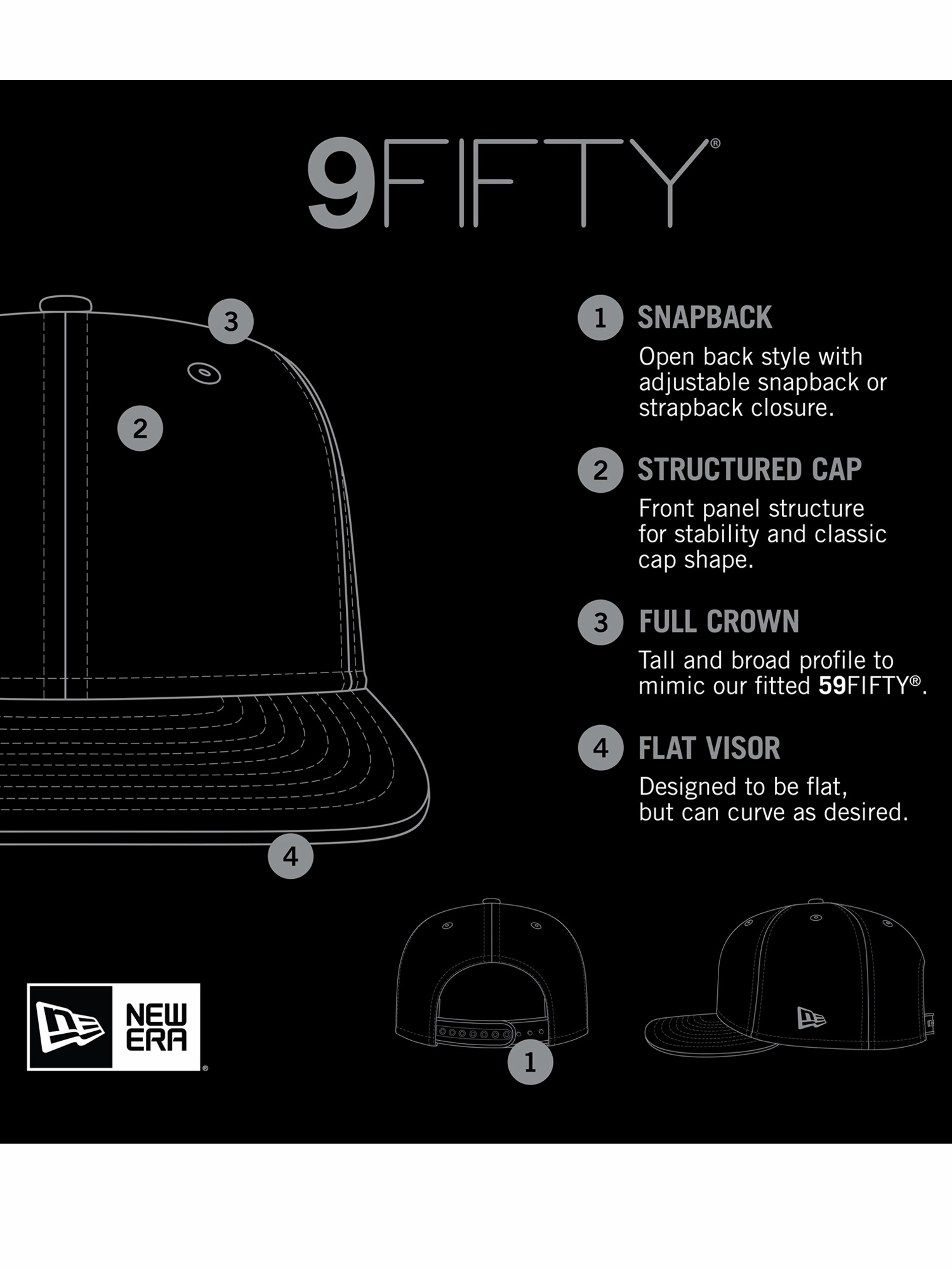MLB Batterman New Era MLB Black White Pre-Curved 9FIFTY Snapback Hat - Black