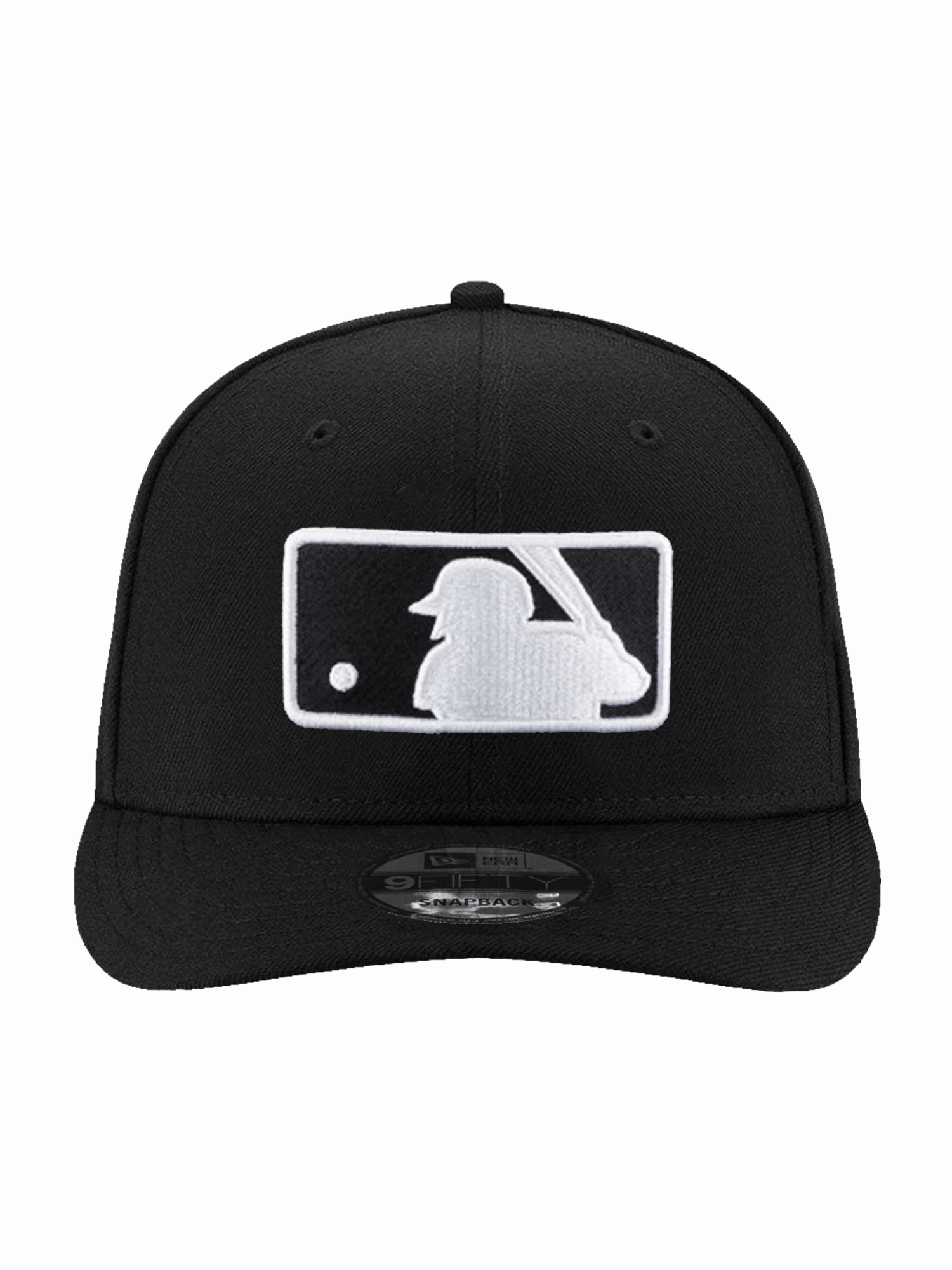 MLB Batterman New Era MLB Black White Pre-Curved 9FIFTY Snapback Hat - Black
