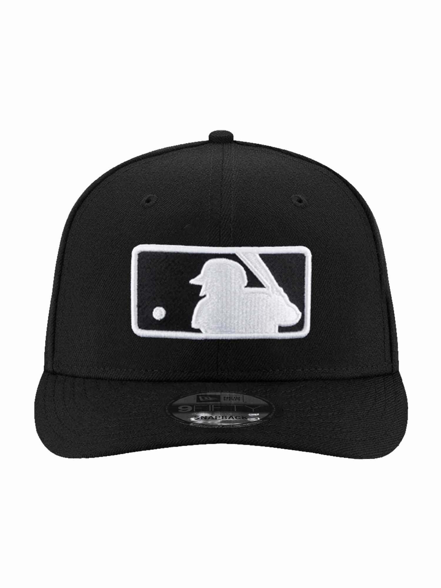 MLB Batterman New Era MLB Black White Pre-Curved 9FIFTY Snapback Hat - Black