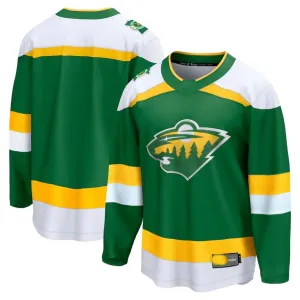 M.Wild Fanatics Alternate Premier Breakaway Jersey  Green Stitched American Hockey Jerseys