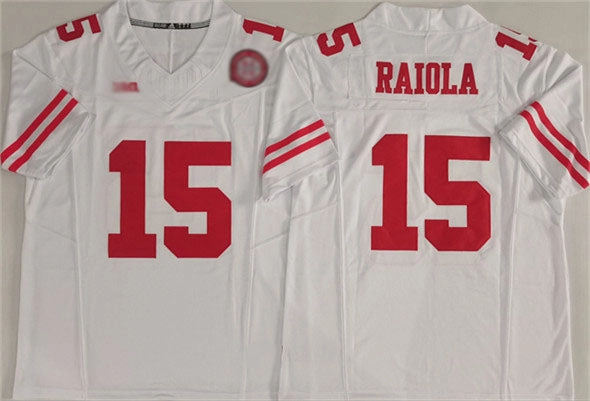 N.Cornhuskers #15 Dylan Raiola White F.U.S.E. With Patch Vapor Limited Stitched Football American College Jerseys