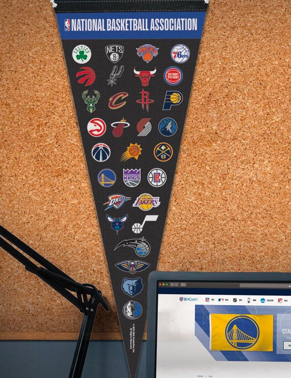 NBA Mixed Teams Wincraft NBA 12" x 30" Felt Pennant - Black