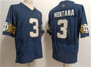 N.Dame Fighting Irish #3 Joe Montana Navy With Name Limited Stitched Jersey College Jerseys