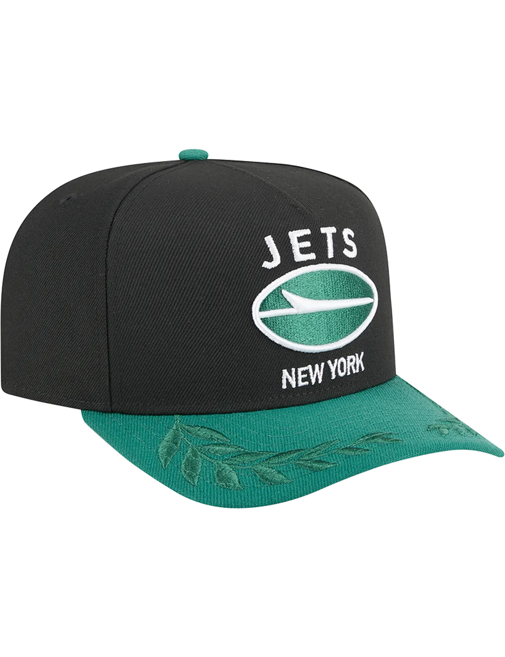 New York Jets New Era NFL 25 Draft Pre-Curved 9FIFTY A-Frame Snapback Hat - Black