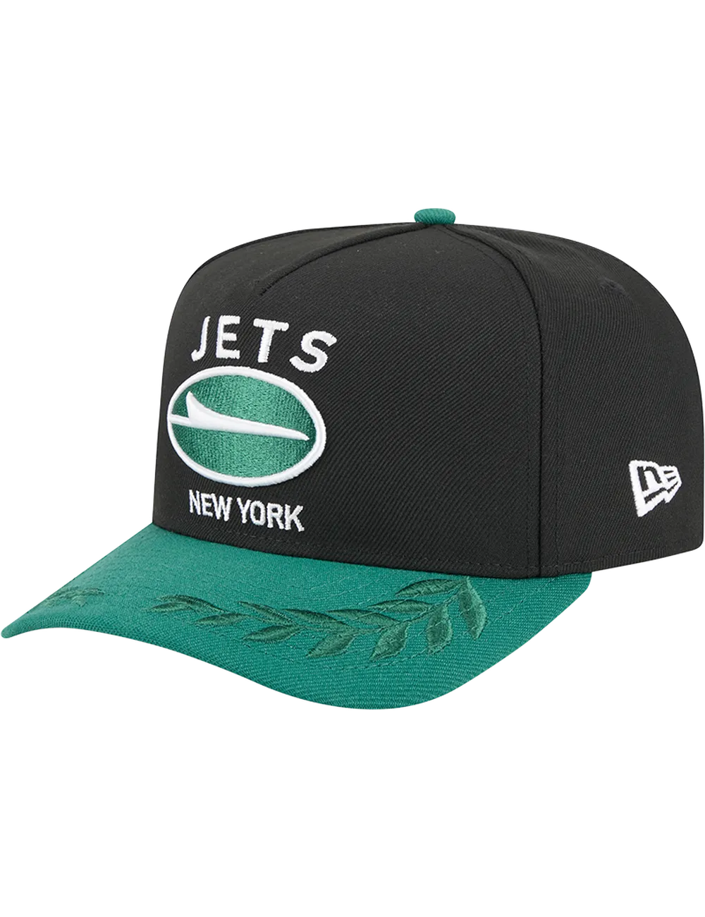 New York Jets New Era NFL 25 Draft Pre-Curved 9FIFTY A-Frame Snapback Hat - Black