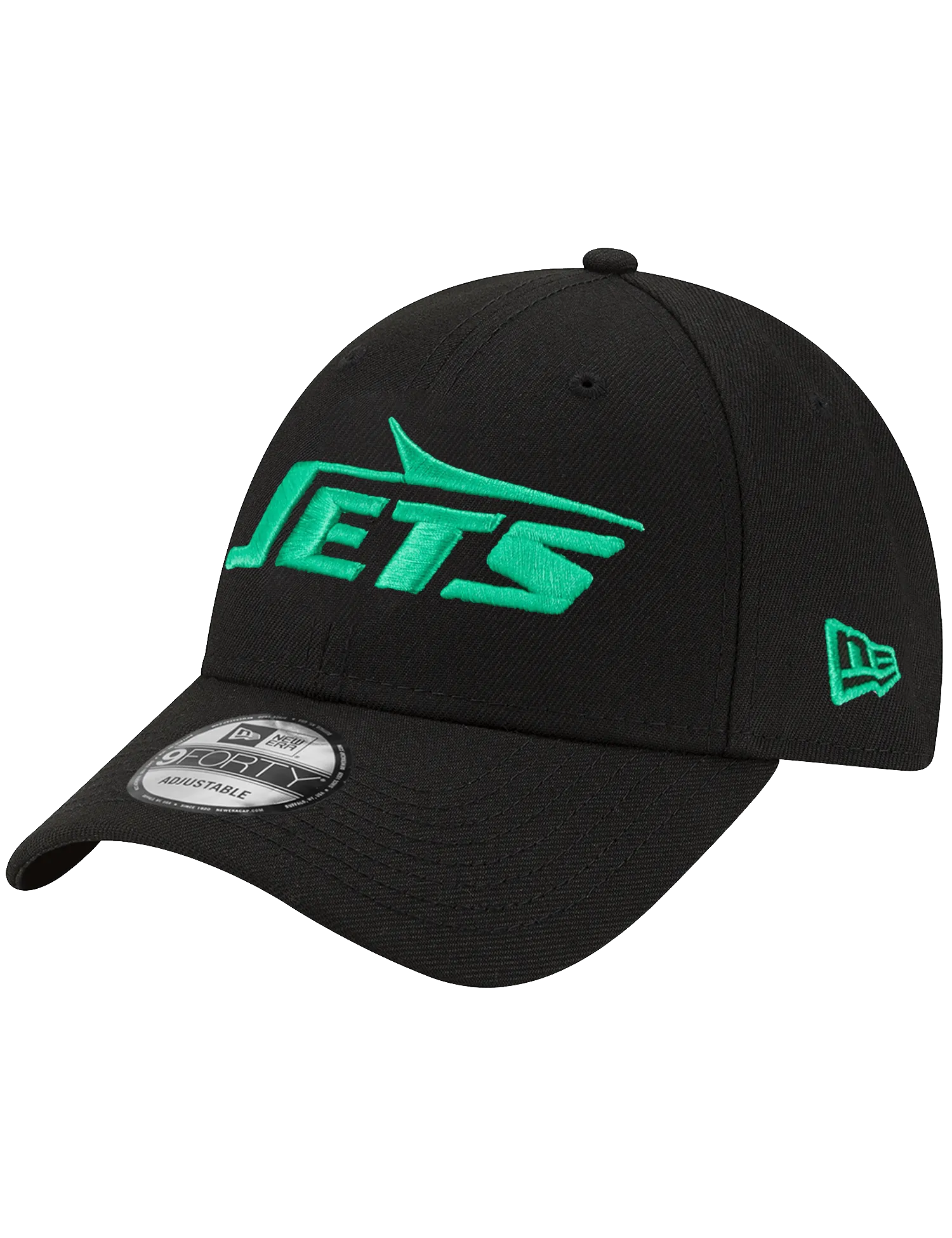 New York Jets New Era NFL Wordmark 9FORTY Snapback Hat - Black