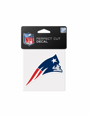 New England Patriots Wincraft NFL 4" x 4" Perfect Cut Decal