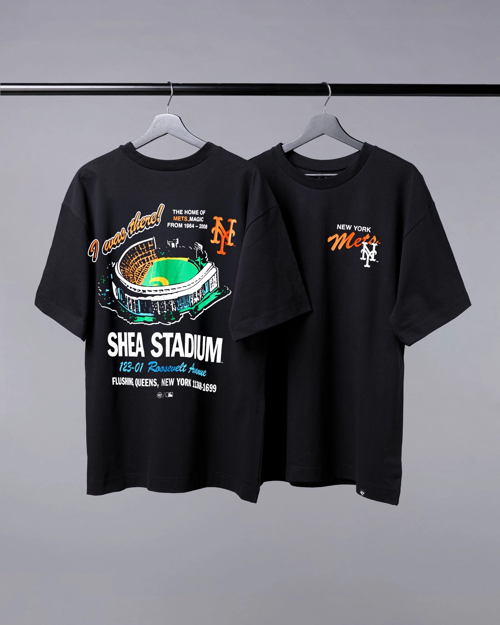 New York Mets '47 MLB Stadium Vintage Foundation T-Shirt - Black