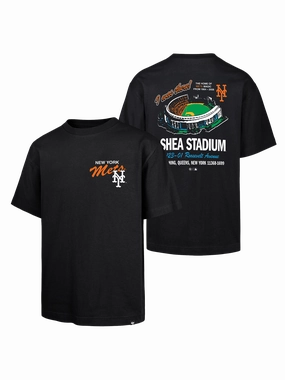New York Mets '47 MLB Stadium Vintage Foundation T-Shirt - Black
