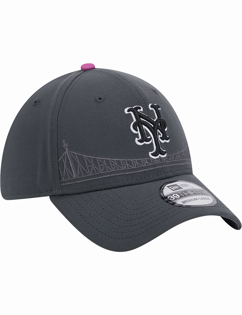 New York Mets New Era MLB City Connect 39THIRTY Stretch-Fit Hat - Graphite