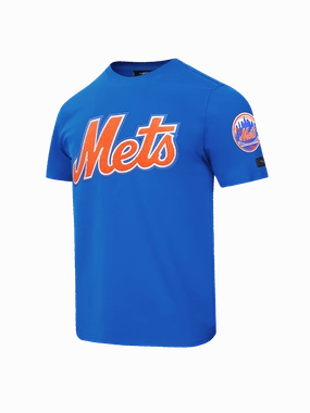 New York Mets Pro Standard MLB Team Chenille Flex T-Shirt - Blue