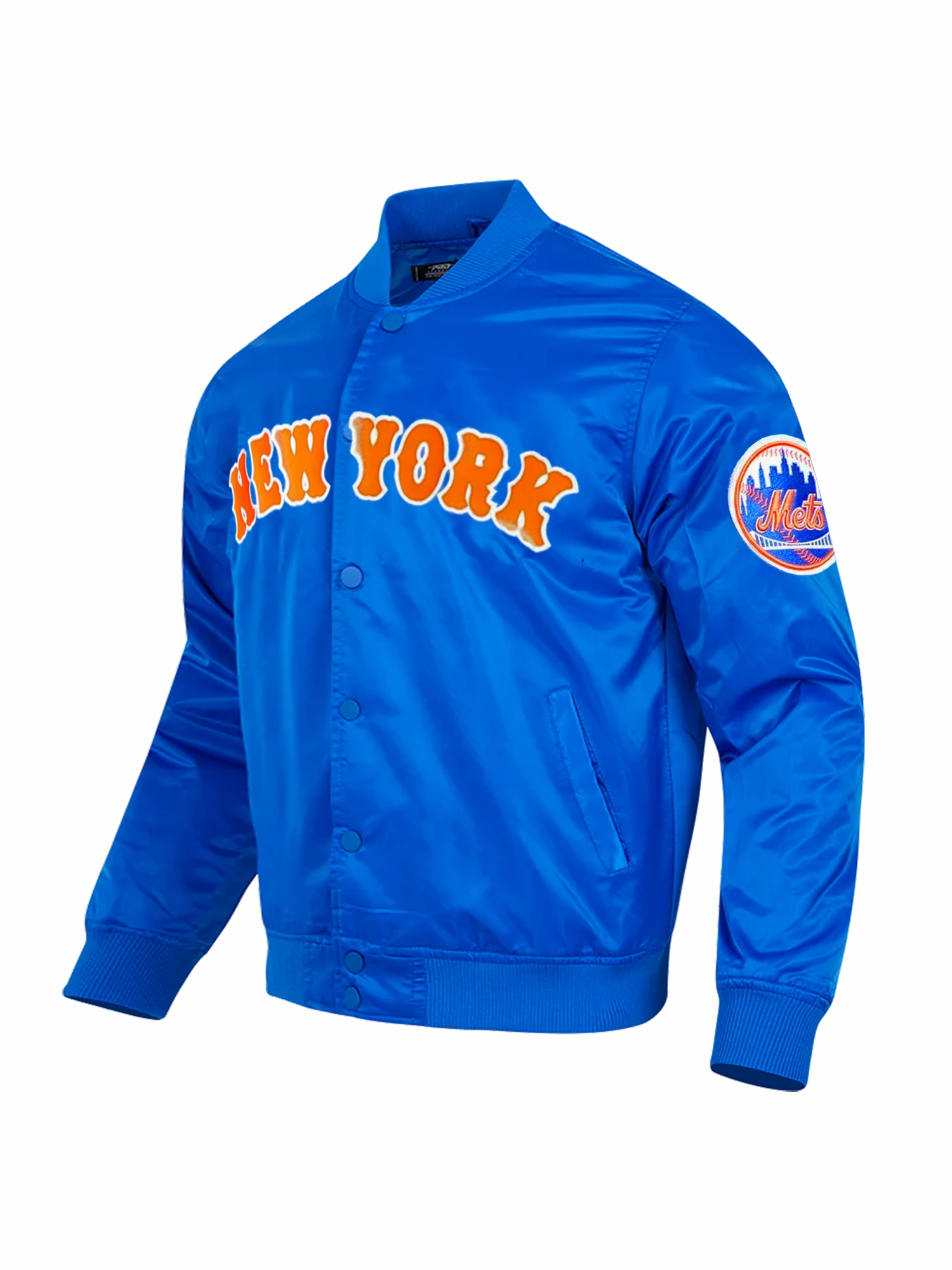 New York Mets Pro Standard MLB Team Classic Satin Button Jacket - Blue