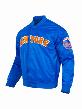 New York Mets Pro Standard MLB Team Classic Satin Button Jacket - Blue