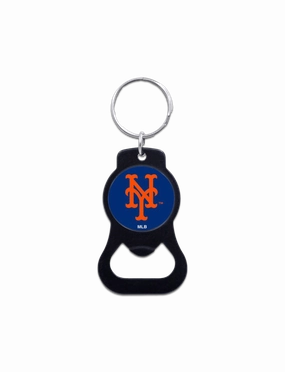 New York Mets Wincraft MLB Team Logo/Black Bottle Opener Key Ring