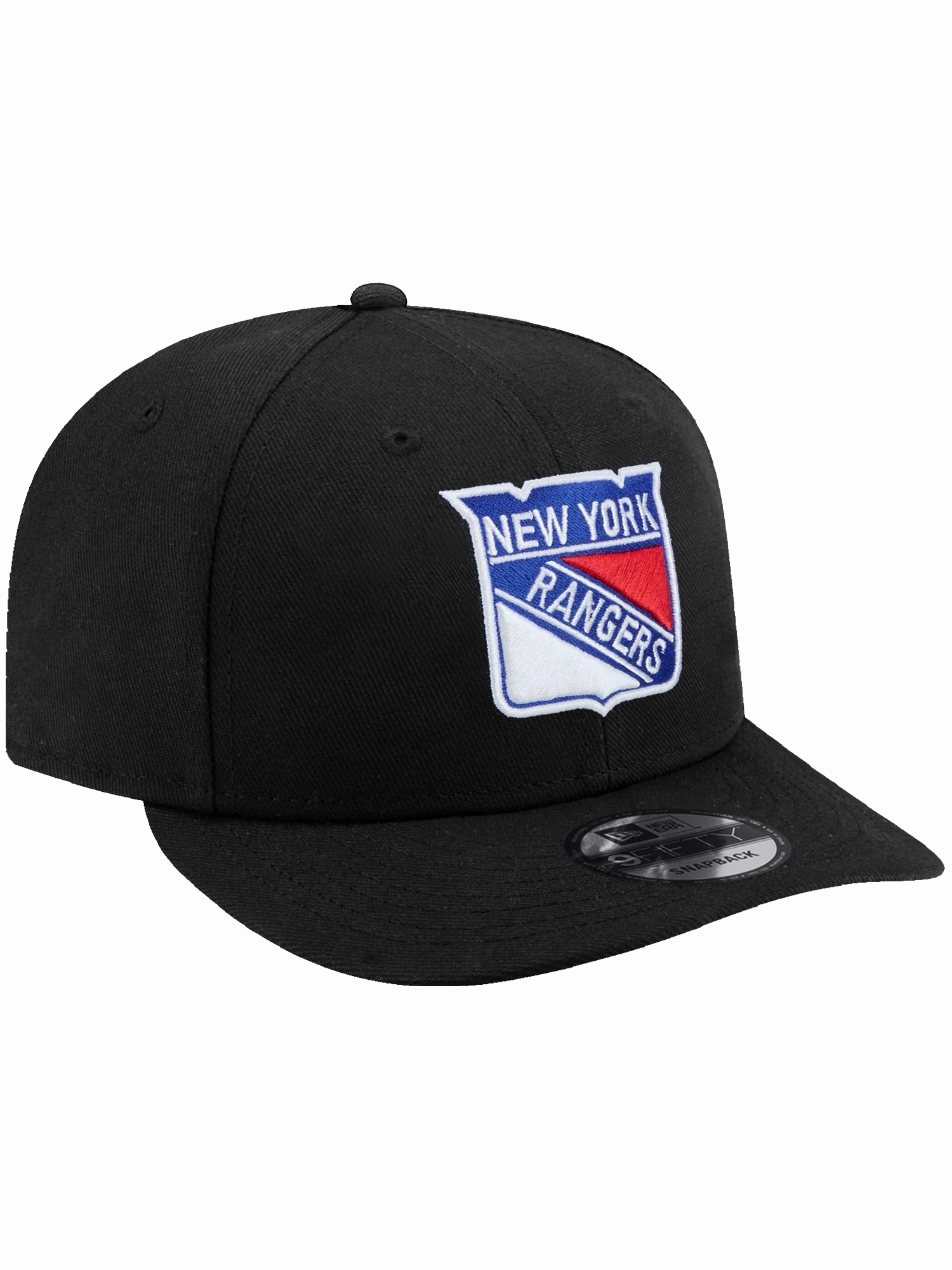 New York Rangers New Era NHL Team 9FIFTY Pre-Curved Snapback Hat - Black