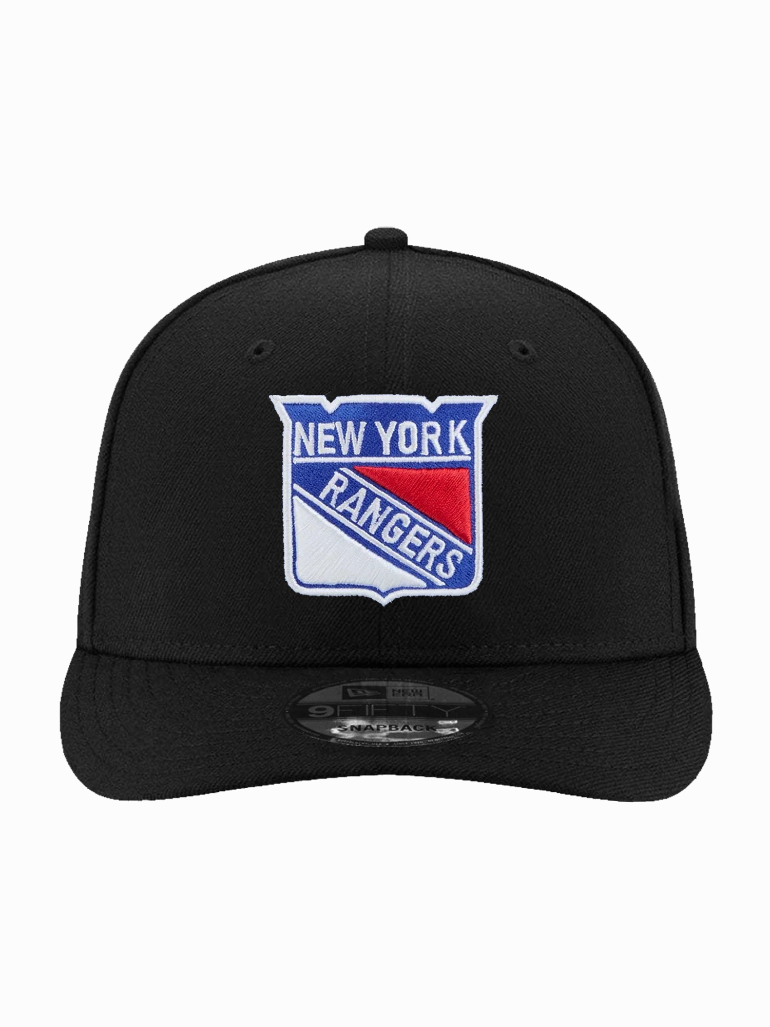 New York Rangers New Era NHL Team 9FIFTY Pre-Curved Snapback Hat - Black