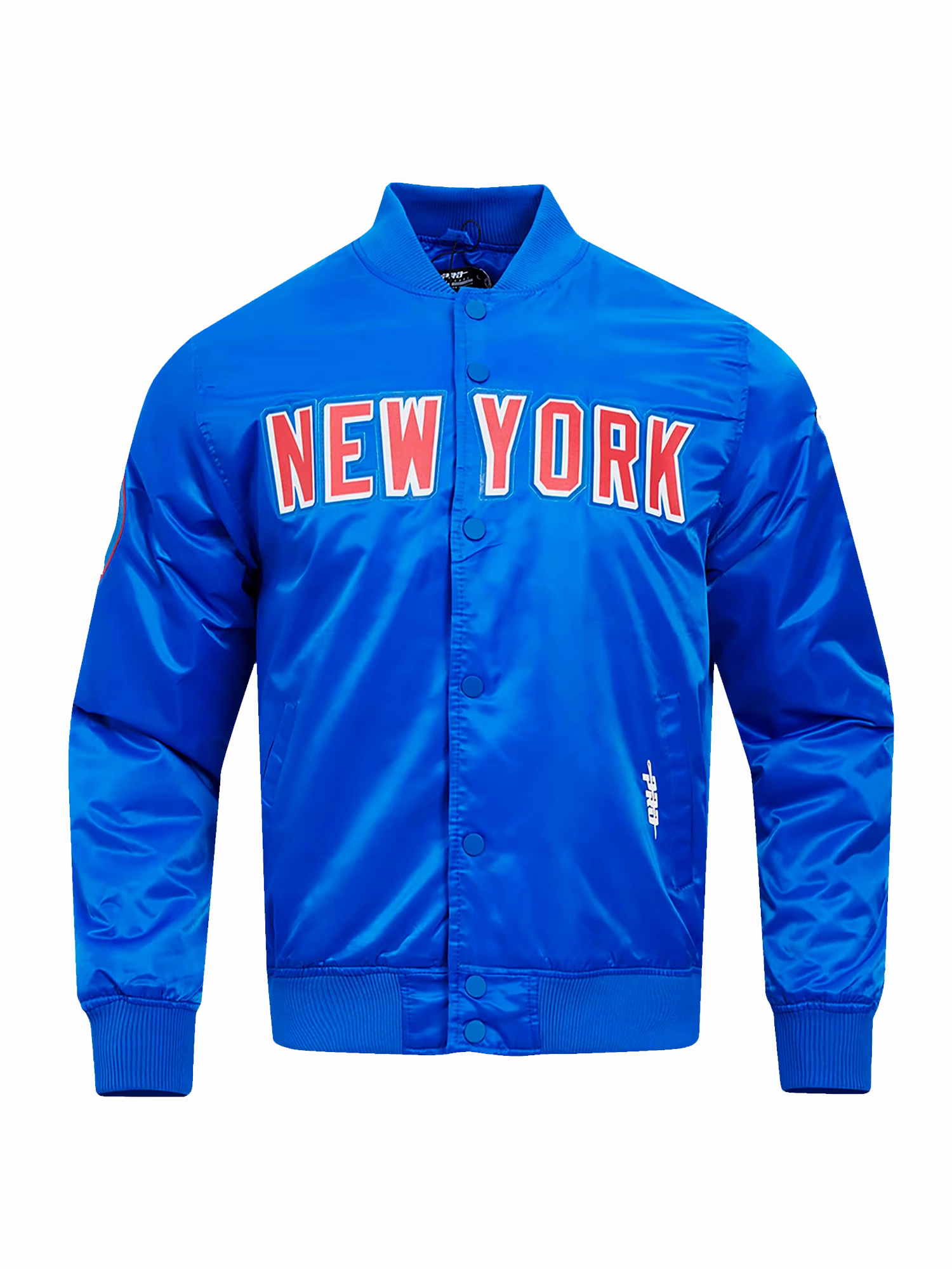 New York Rangers Pro Standard NHL Team Classic Satin Button Jacket - Blue