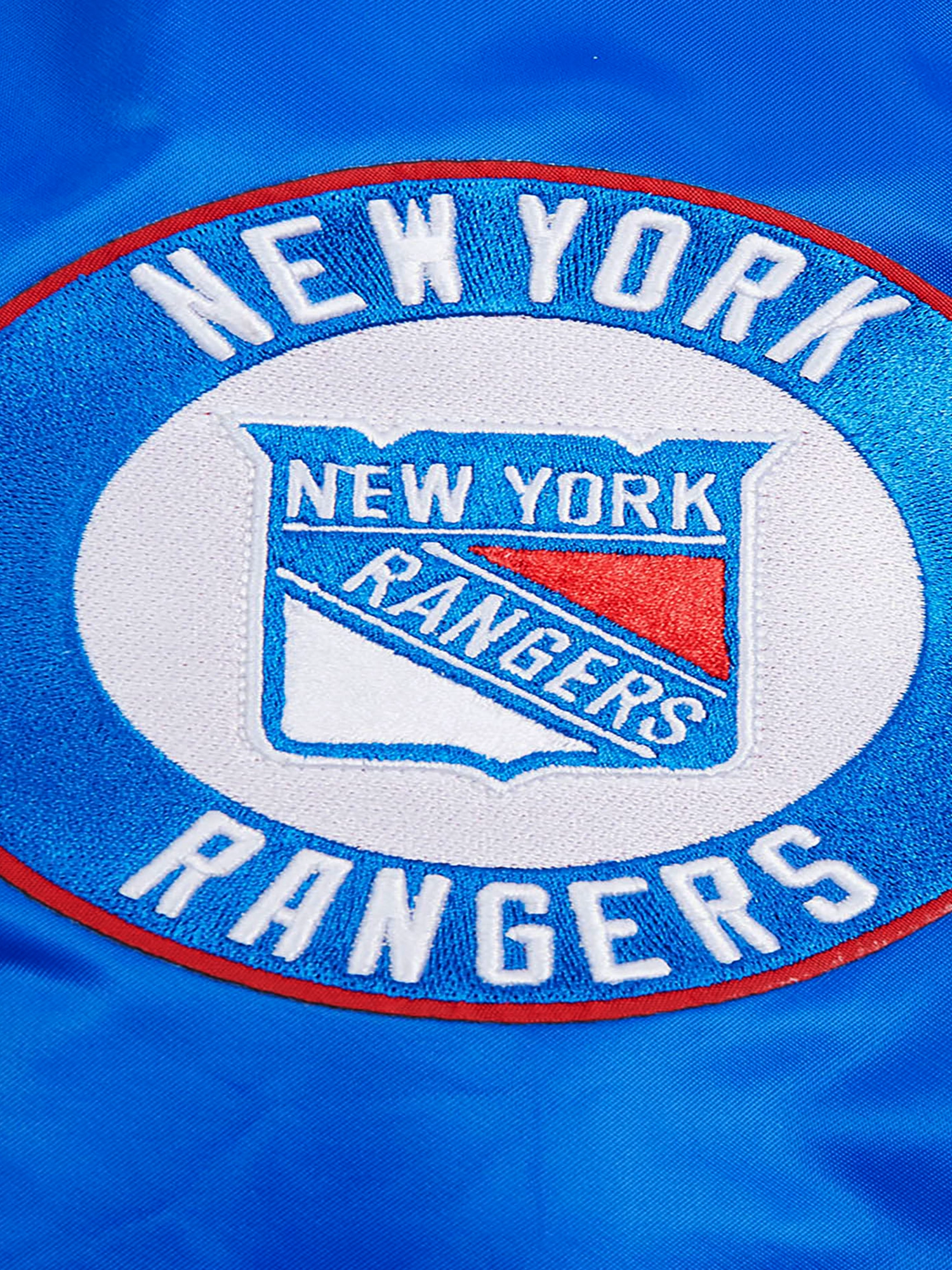 New York Rangers Pro Standard NHL Team Classic Satin Button Jacket - Blue