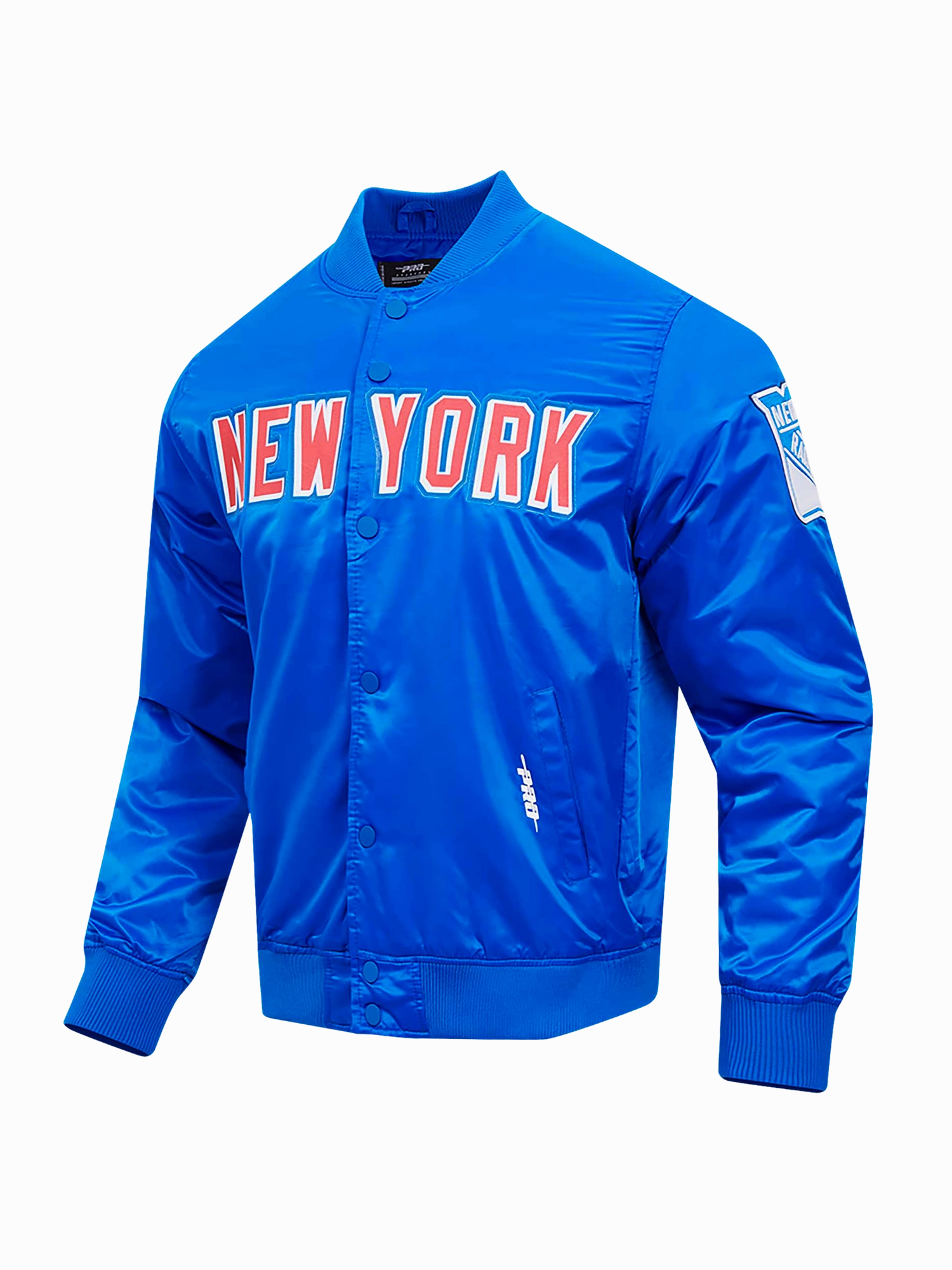 New York Rangers Pro Standard NHL Team Classic Satin Button Jacket - Blue