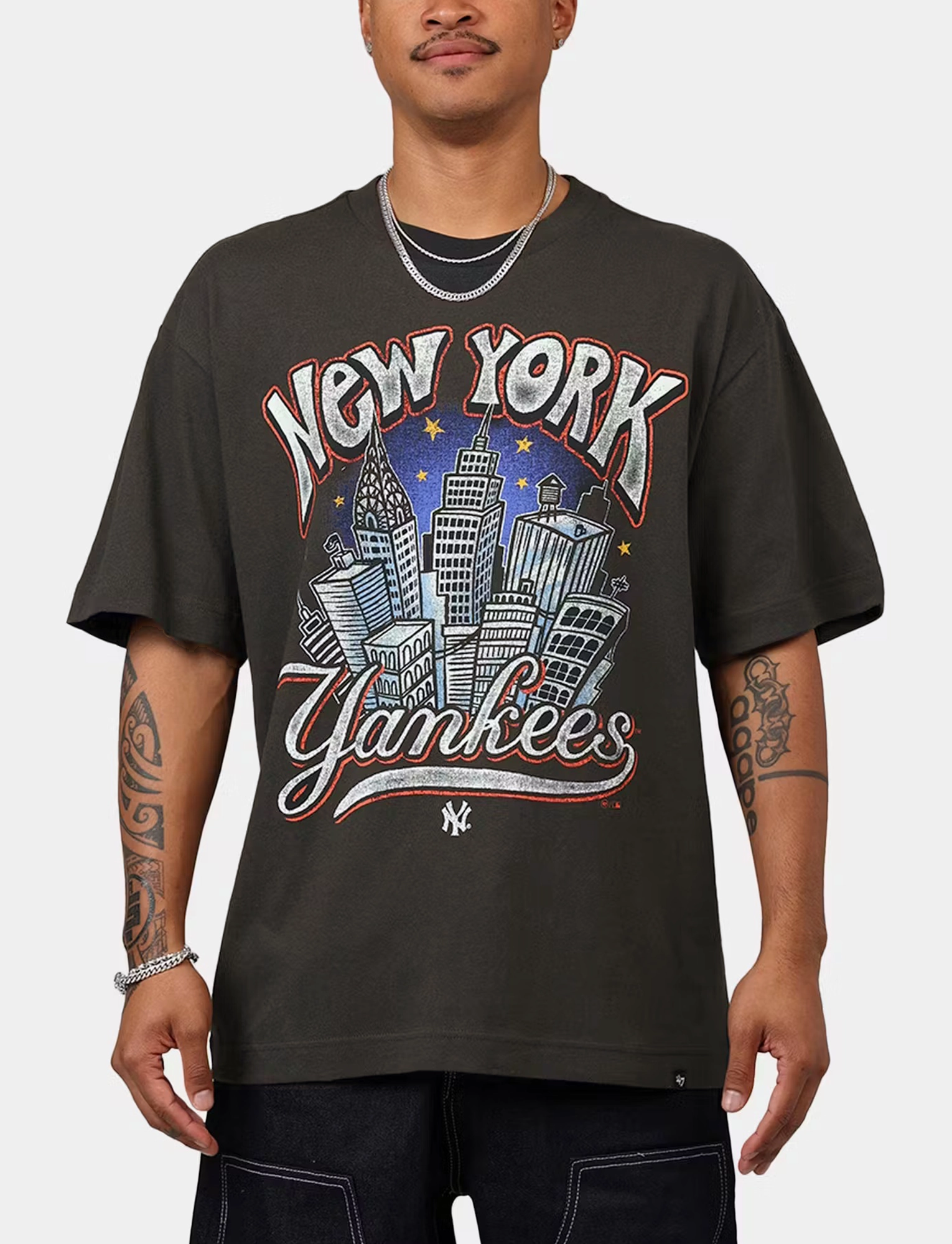 New York Yankees '47 MLB City Vintage Foundation T-Shirt - Carbonite