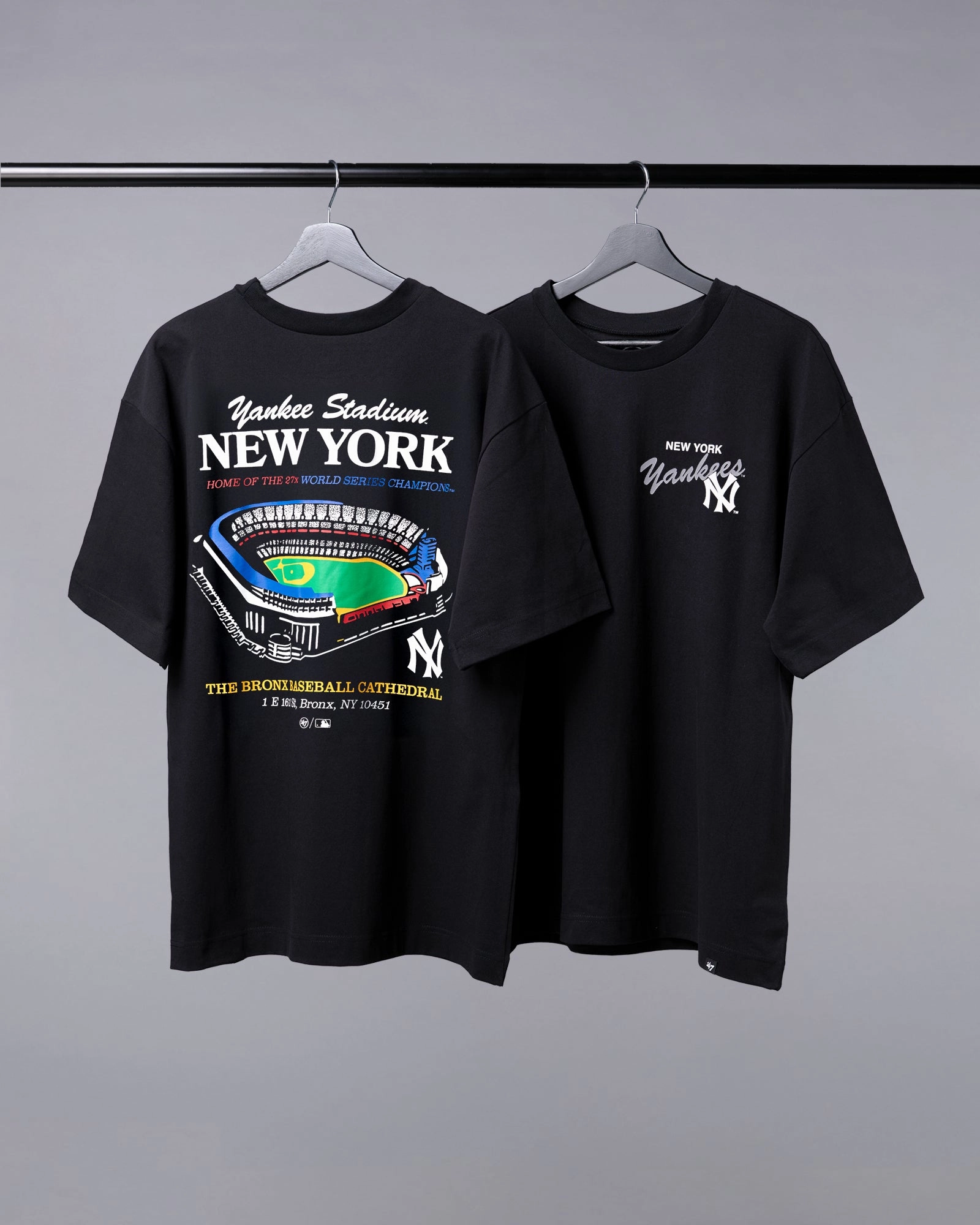 New York Yankees '47 MLB Stadium Vintage Foundation T-Shirt - Black