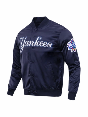New York Yankees Pro Standard MLB Team Classic Satin Button Jacket - Navy