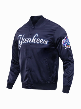New York Yankees Pro Standard MLB Team Classic Satin Button Jacket - Navy