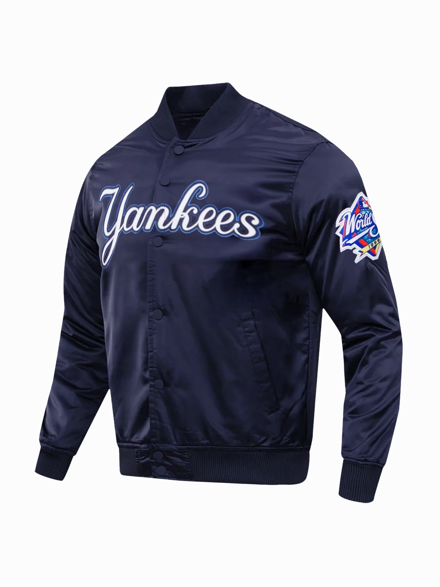 New York Yankees Pro Standard MLB Team Classic Satin Button Jacket - Navy