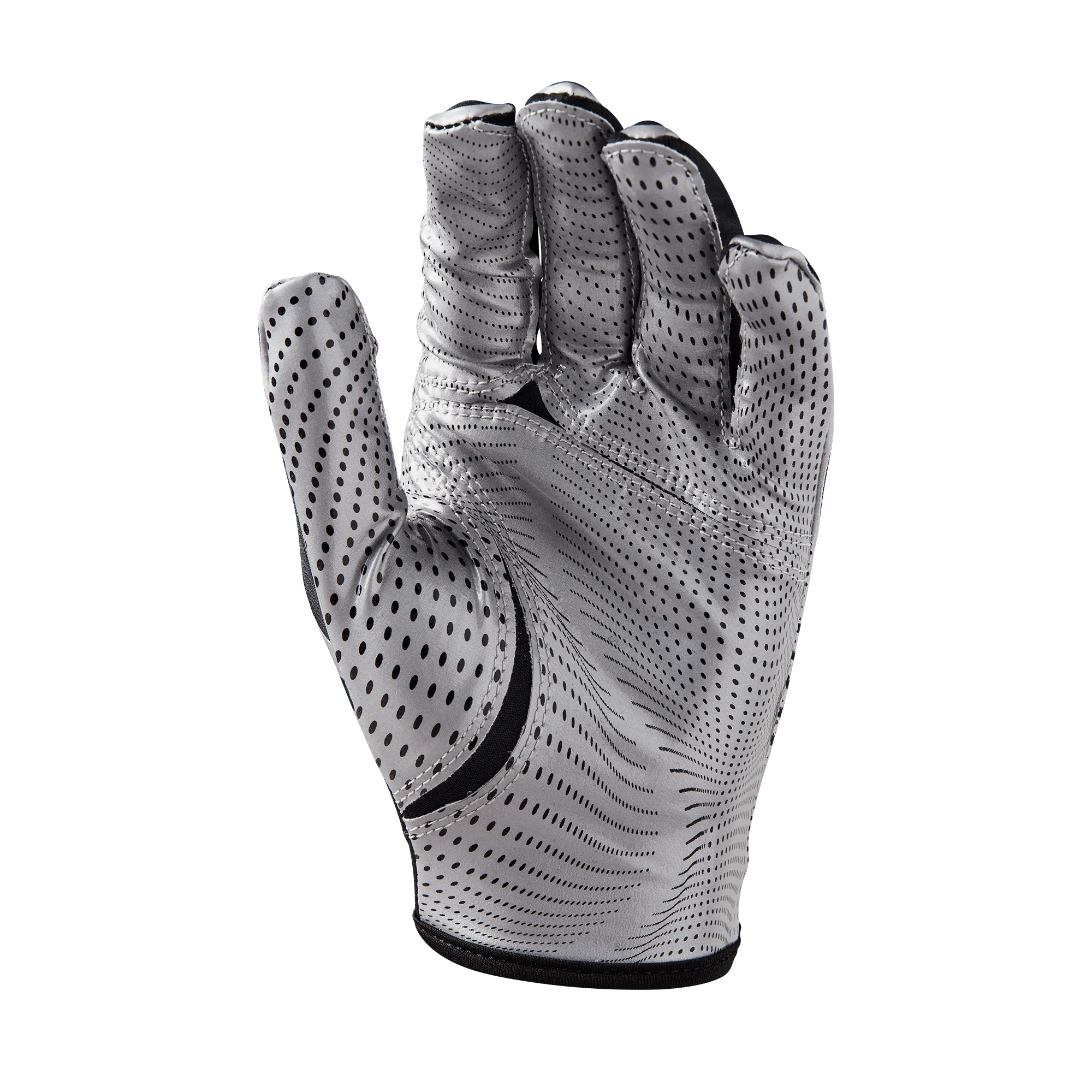 NFL Shield Wilson Stretch Fit Adult Receiver Gloves - Black/Silver