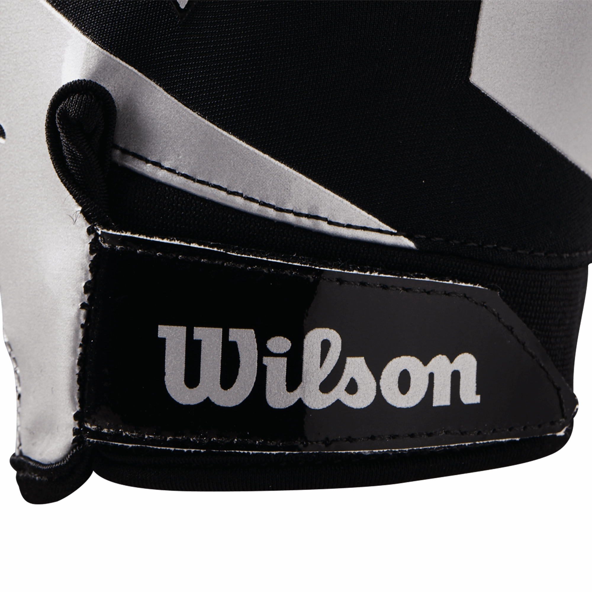 NFL Shield Wilson Stretch Fit Adult Receiver Gloves - Black/Silver