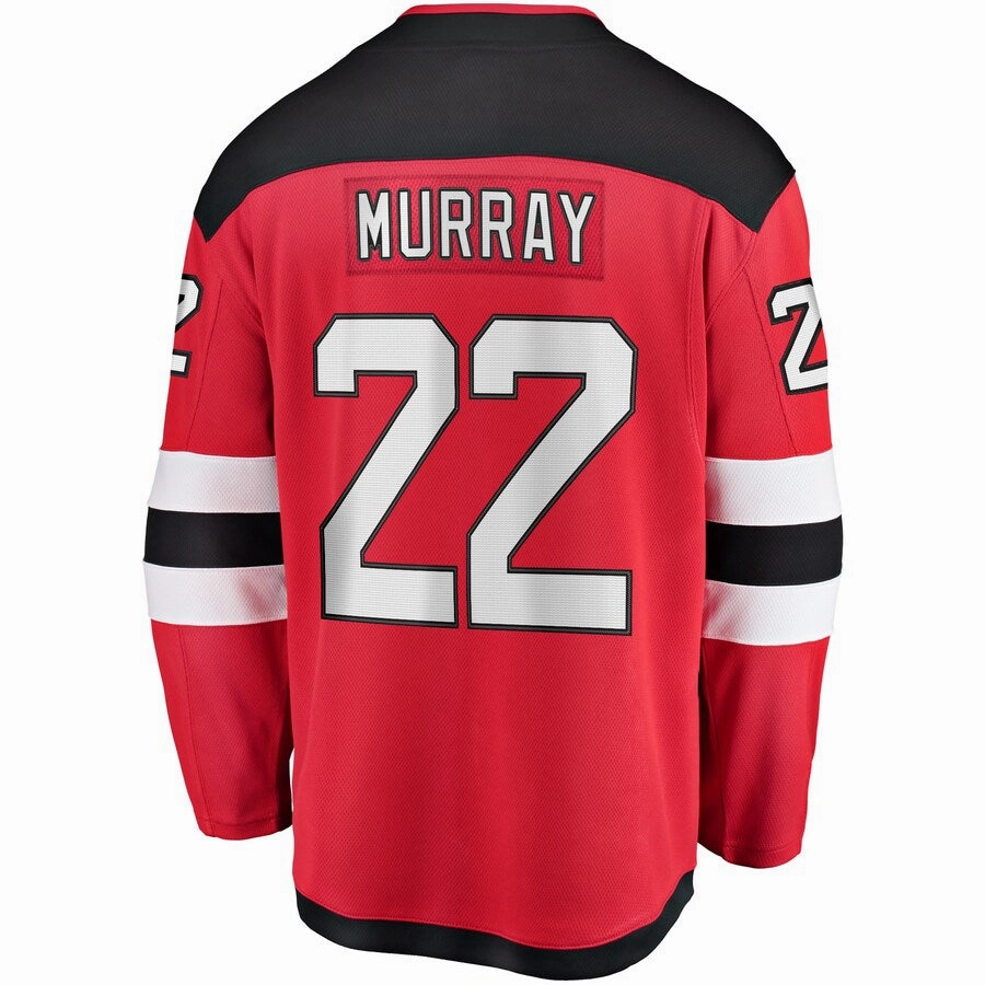 NJ.Devils #22 Ryan Murray Fanatics Branded Youth Breakaway Player Jersey Red Stitched American Hockey Jerseys
