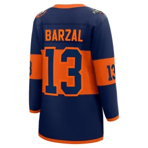 NY.Islanders #13 Mathew Barzal Fanatics 2024 Stadium Series Breakaway Player Jersey  Navy Stitched American Hockey Jerseys
