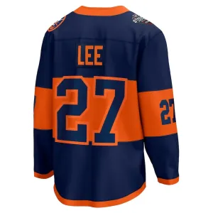 NY.Islanders #27 Anders Lee Fanatics 2024 Stadium Series Breakaway Player Jersey  Navy Stitched American Hockey Jerseys