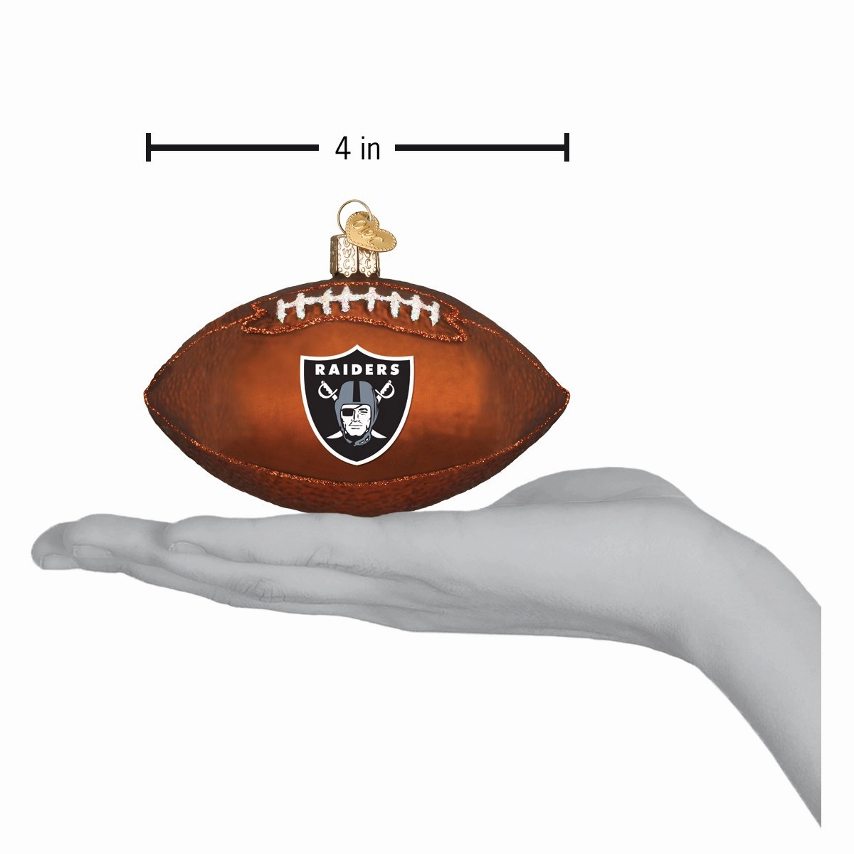 Old World Christmas - NFL Oakland Raiders Football Ornament