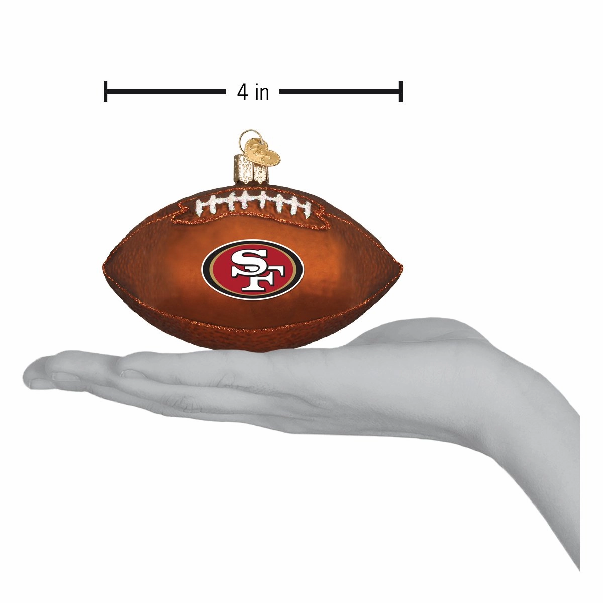 Old World Christmas - NFL SF 49ers Football Ornament
