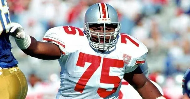 Orlando Pace Signed Ohio State Buckeyes Mini Helmet Inscribed "2x All American"