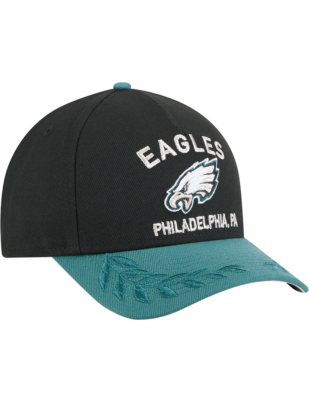 Philadelphia Eagles New Era NFL 25 Draft 9FORTY M-Crown Snapback Hat - Black