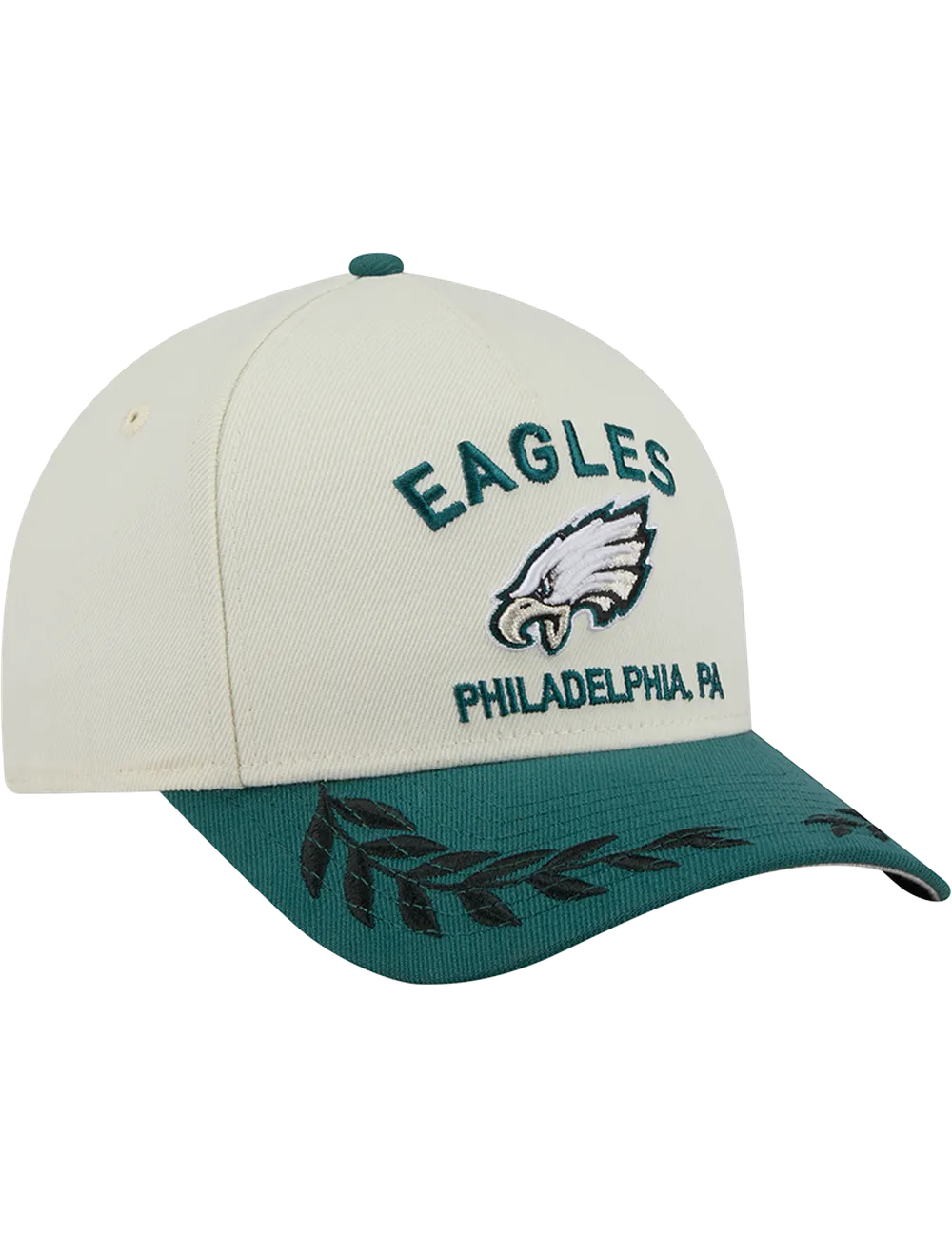 Philadelphia Eagles New Era NFL 25 Draft 9FORTY M-Crown Snapback Hat - Chrome