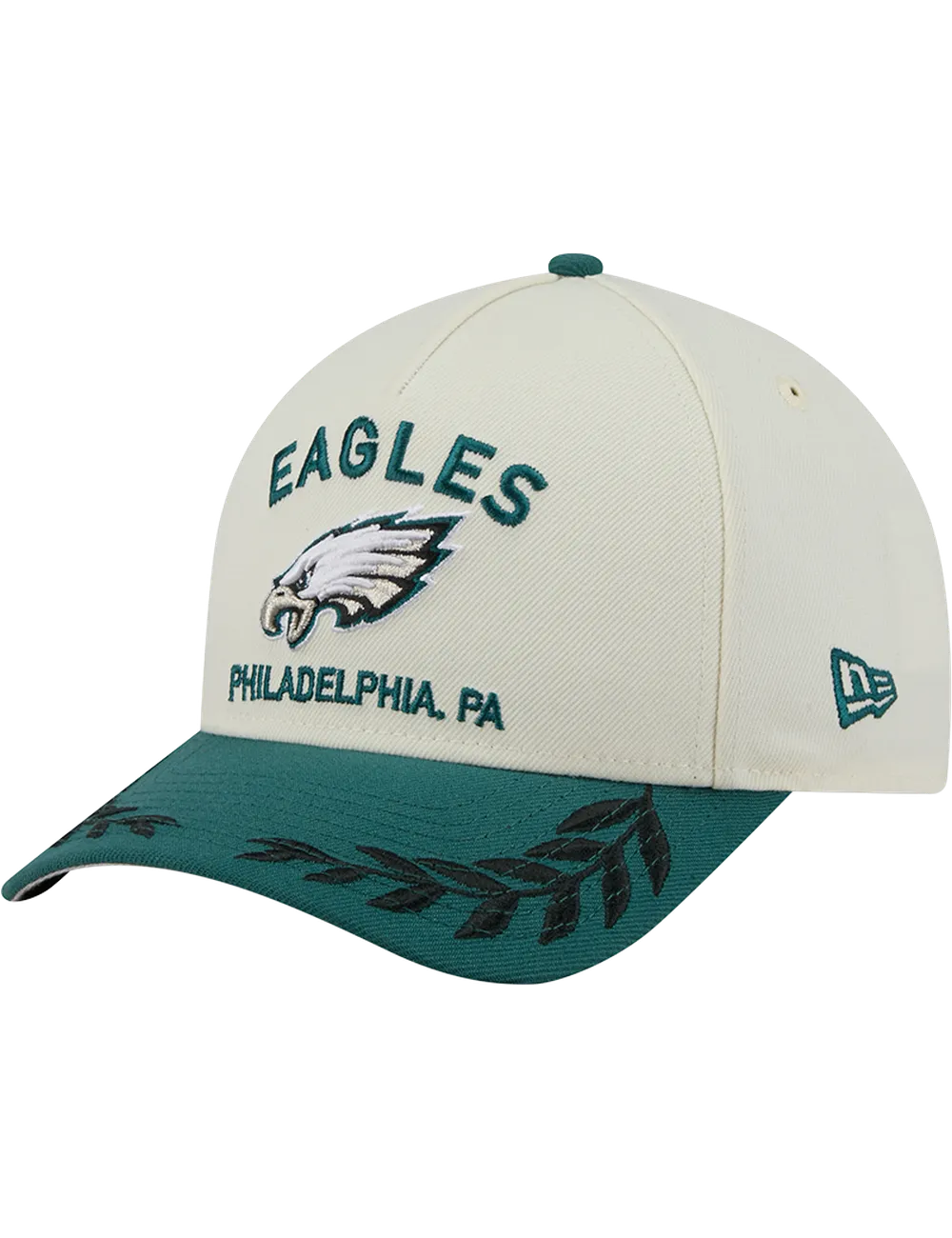 Philadelphia Eagles New Era NFL 25 Draft 9FORTY M-Crown Snapback Hat - Chrome