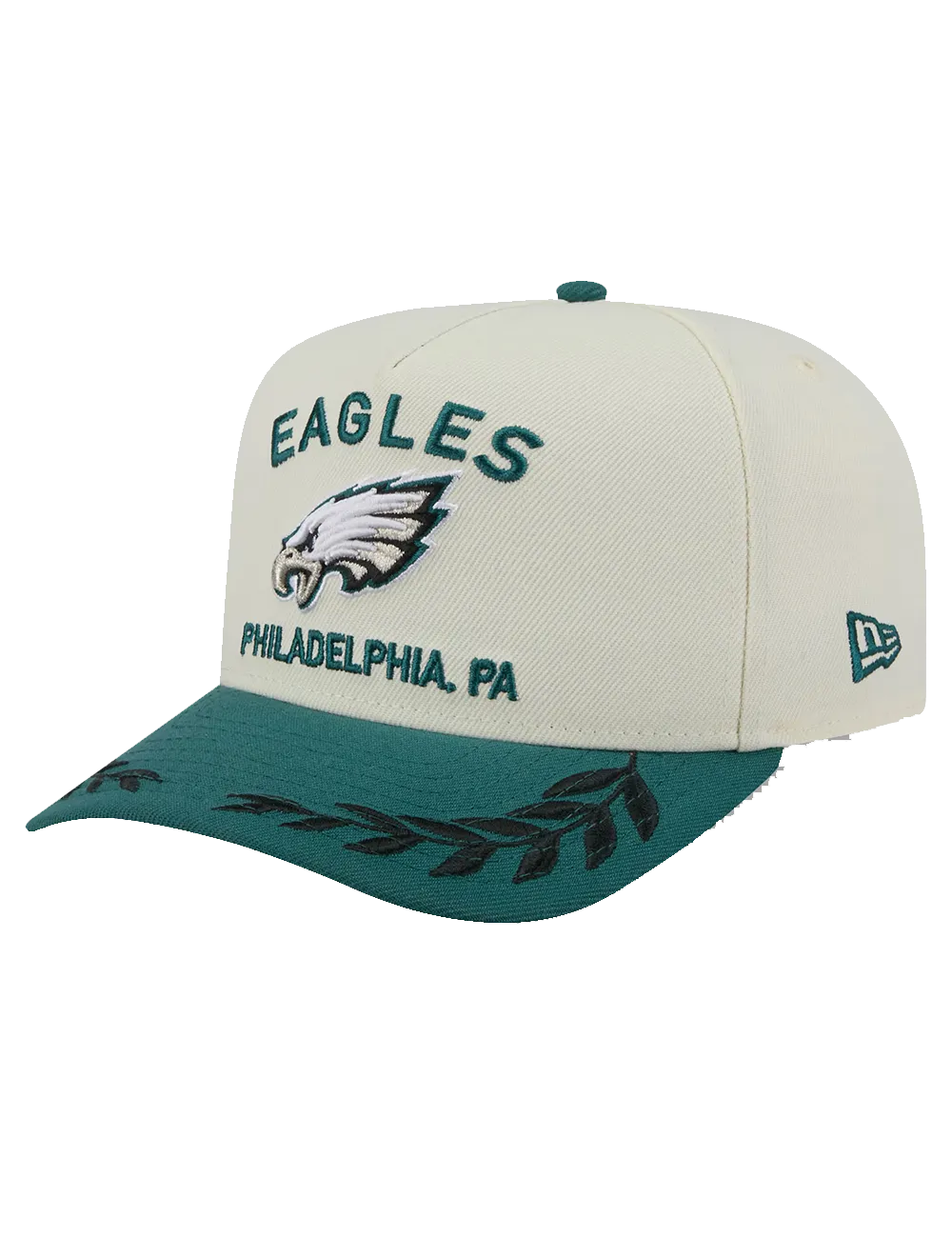 Philadelphia Eagles New Era NFL 25 Draft Pre-Curved 9FIFTY A-Frame Snapback Hat - Chrome